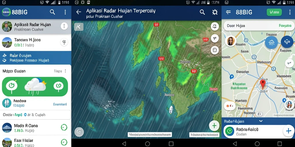 Antarmuka 88BIG menampilkan radar hujan yang akurat dan informatif.