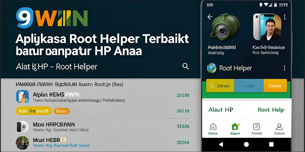 Antarmuka pengguna 9WIN yang memudahkan pengelolaan akses Root.