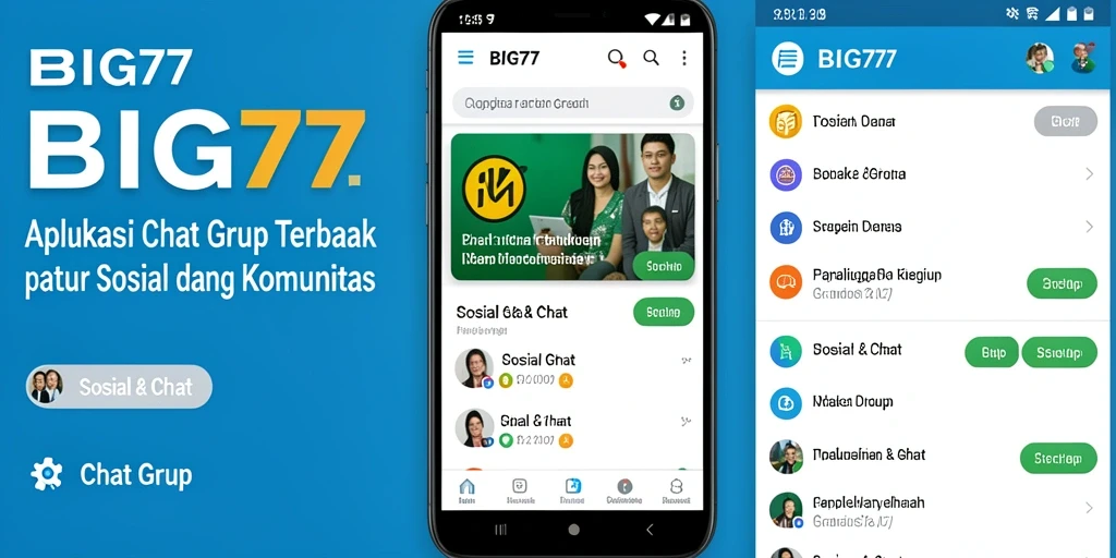 Antarmuka aplikasi BIG77 yang sederhana dan menarik.