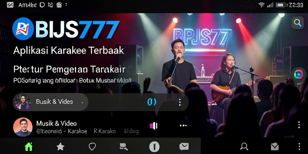 Antarmuka aplikasi BPJS777 menampilkan fitur karaoke interaktif yang menarik.