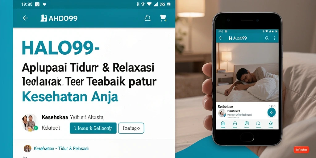 Antarmuka HALO99 yang intuitif untuk tidur dan relaksasi.