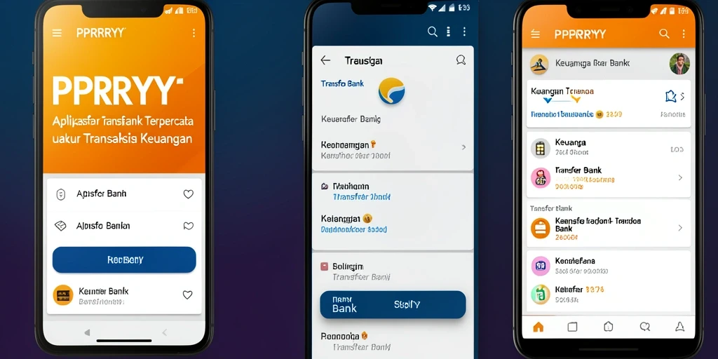 Antarmuka PPRRYY yang mudah digunakan untuk Transfer Bank.