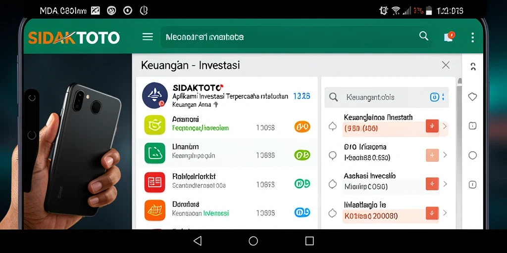 Tampilan antarmuka aplikasi SIDAKTOTO yang modern dan informatif.