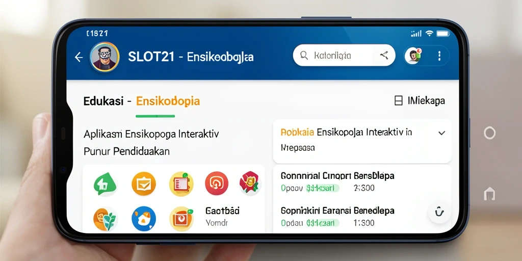 Tampilan antarmuka aplikasi SLOT21 yang informatif dan menarik.