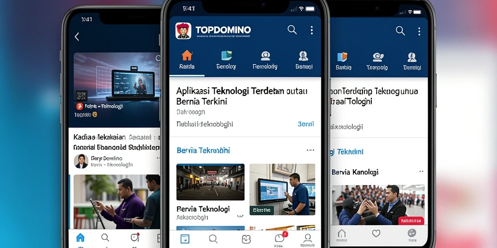 Tampilan antarmuka utama aplikasi TOPDOMINO yang modern dan nyaman digunakan.